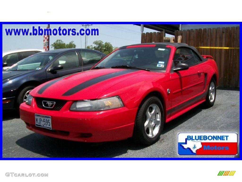 2004 Mustang V6 Convertible - Torch Red / Dark Charcoal photo #1