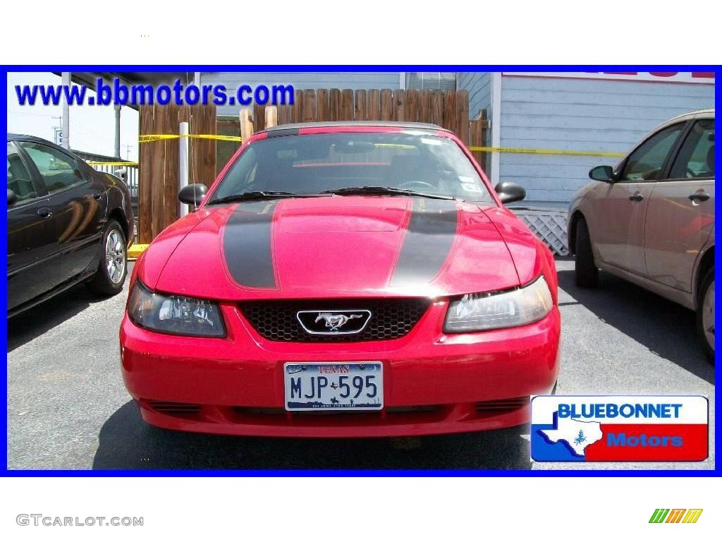 2004 Mustang V6 Convertible - Torch Red / Dark Charcoal photo #2