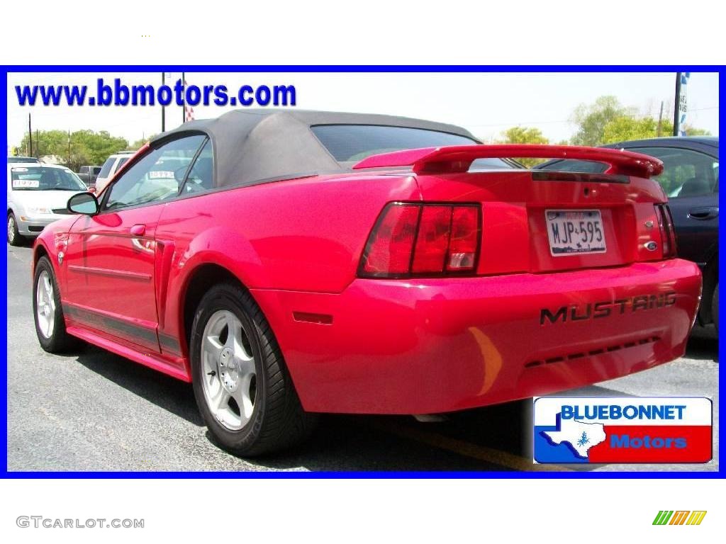 2004 Mustang V6 Convertible - Torch Red / Dark Charcoal photo #6