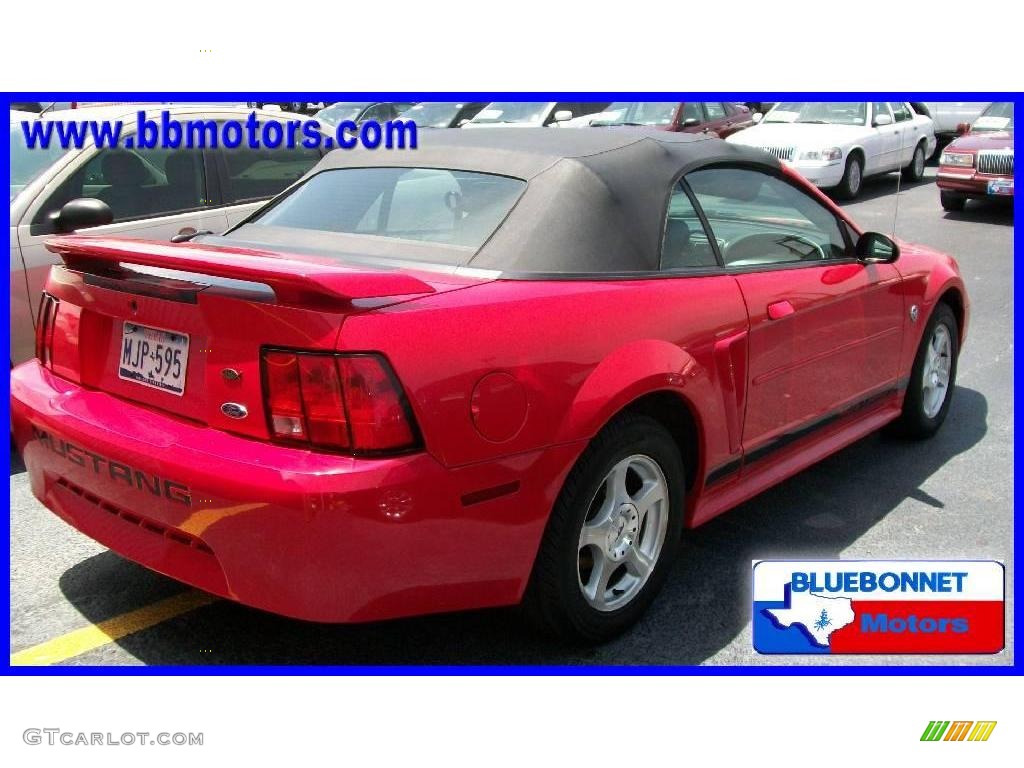 2004 Mustang V6 Convertible - Torch Red / Dark Charcoal photo #7
