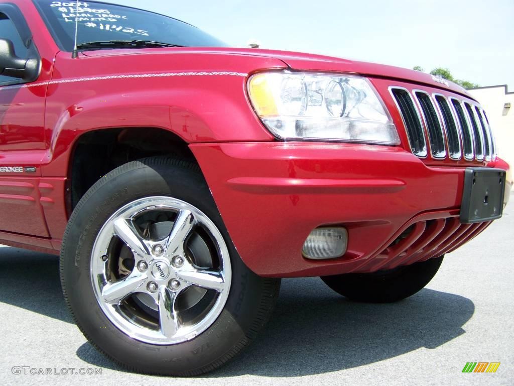 2002 Grand Cherokee Limited 4x4 - Inferno Red Tinted Pearlcoat / Dark Slate Gray photo #2