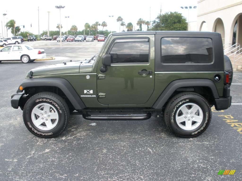 Jeep Green Metallic 2007 Jeep Wrangler X 4x4 Exterior Photo #15484439