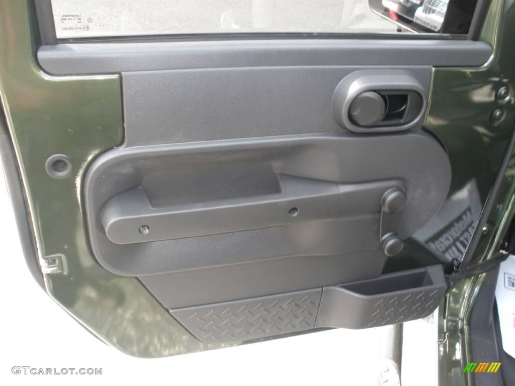 2007 Jeep Wrangler X 4x4 Dark Slate Gray/Medium Slate Gray Door Panel Photo #15484627