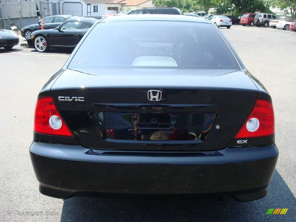 2004 Civic EX Coupe - Nighthawk Black Pearl / Black photo #8