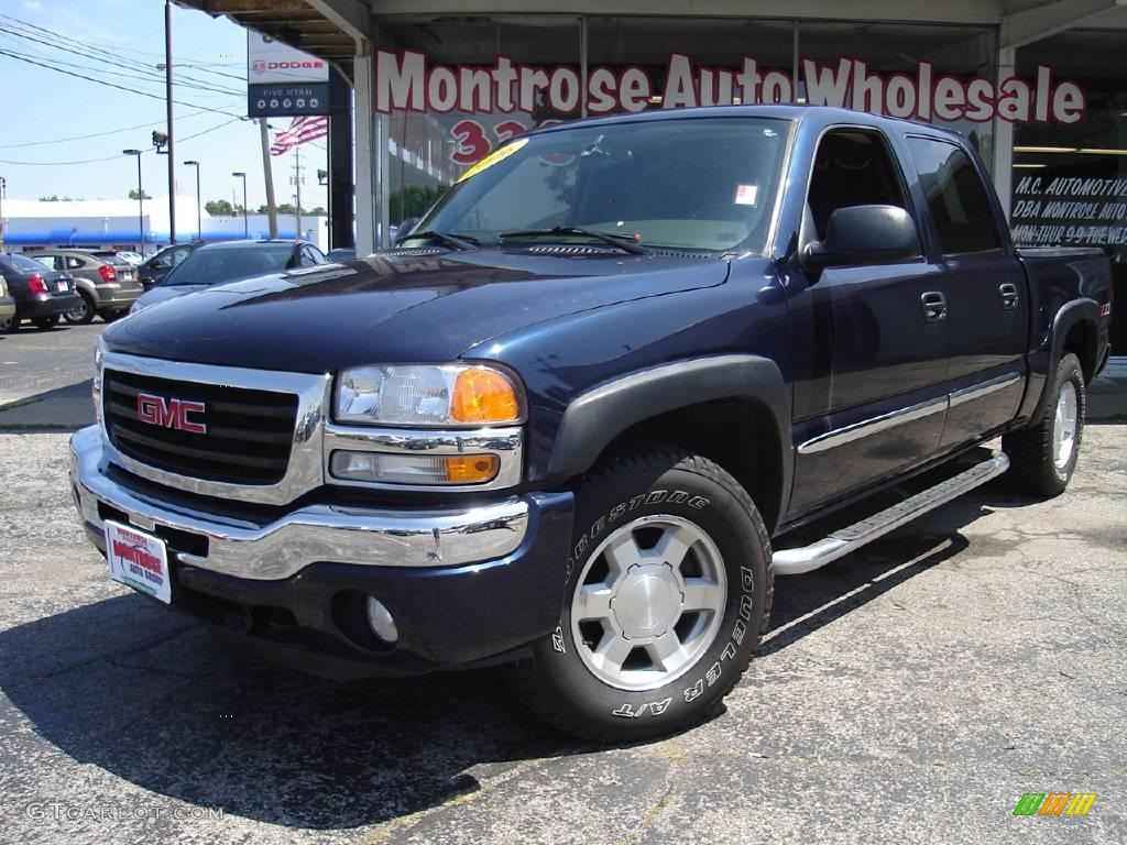 2006 Sierra 1500 SLT Crew Cab 4x4 - Deep Blue Metallic / Dark Pewter photo #1