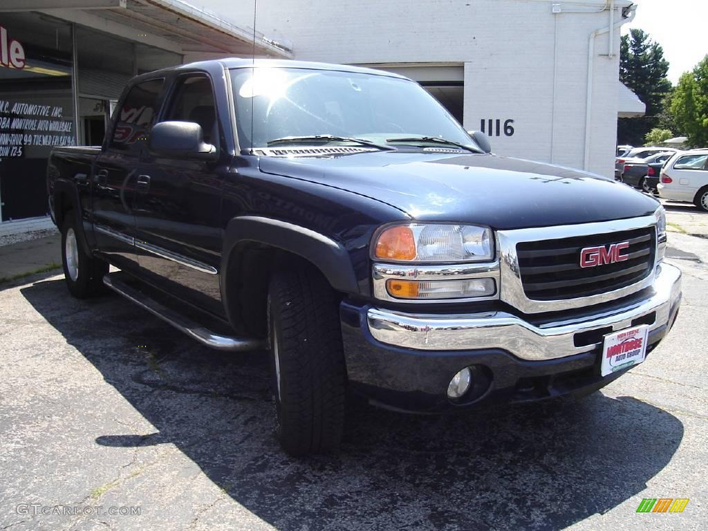 2006 Sierra 1500 SLT Crew Cab 4x4 - Deep Blue Metallic / Dark Pewter photo #7