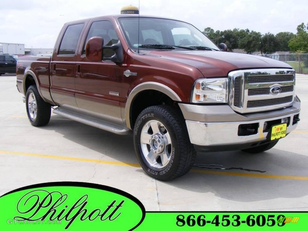 2006 F250 Super Duty King Ranch Crew Cab 4x4 - Dark Copper Metallic / Castano Brown Leather photo #1