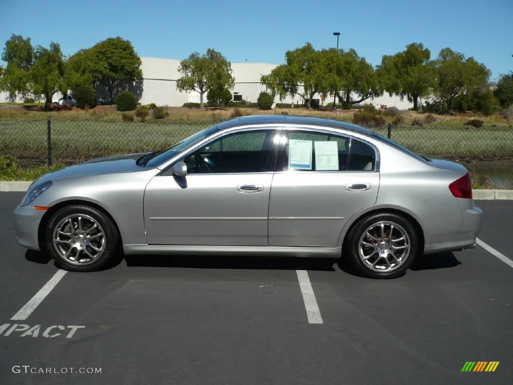 2005 G 35 Sedan - Brilliant Silver Metallic / Wheat photo #8