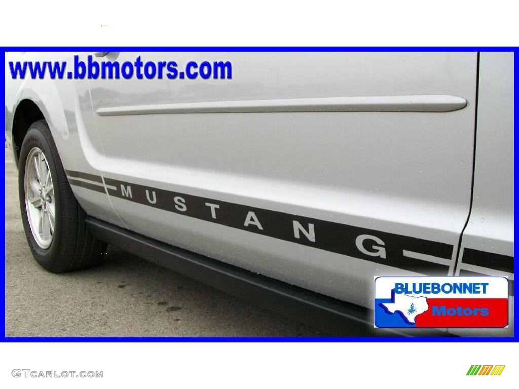 2008 Mustang V6 Deluxe Convertible - Brilliant Silver Metallic / Light Graphite photo #12