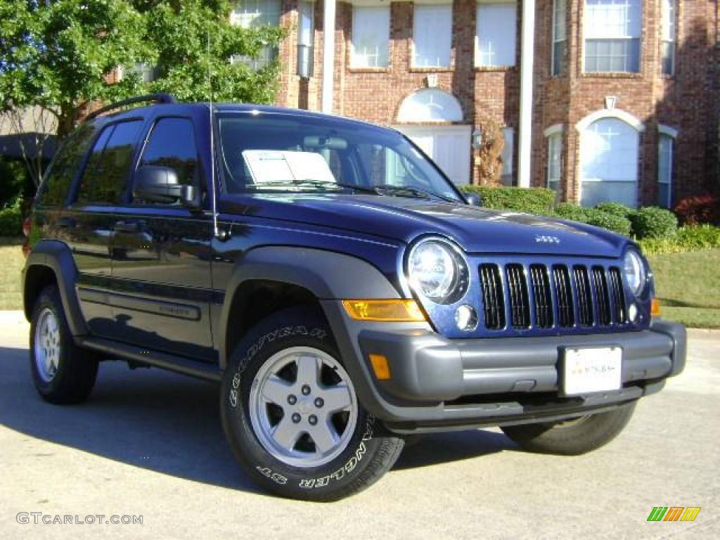 2007 Liberty Sport - Midnight Blue Pearl / Medium Slate Gray photo #22