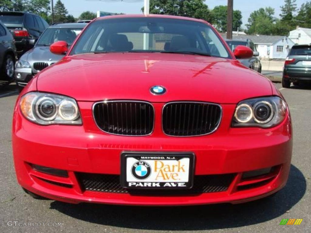 2009 1 Series 128i Coupe - Crimson Red / Black photo #3