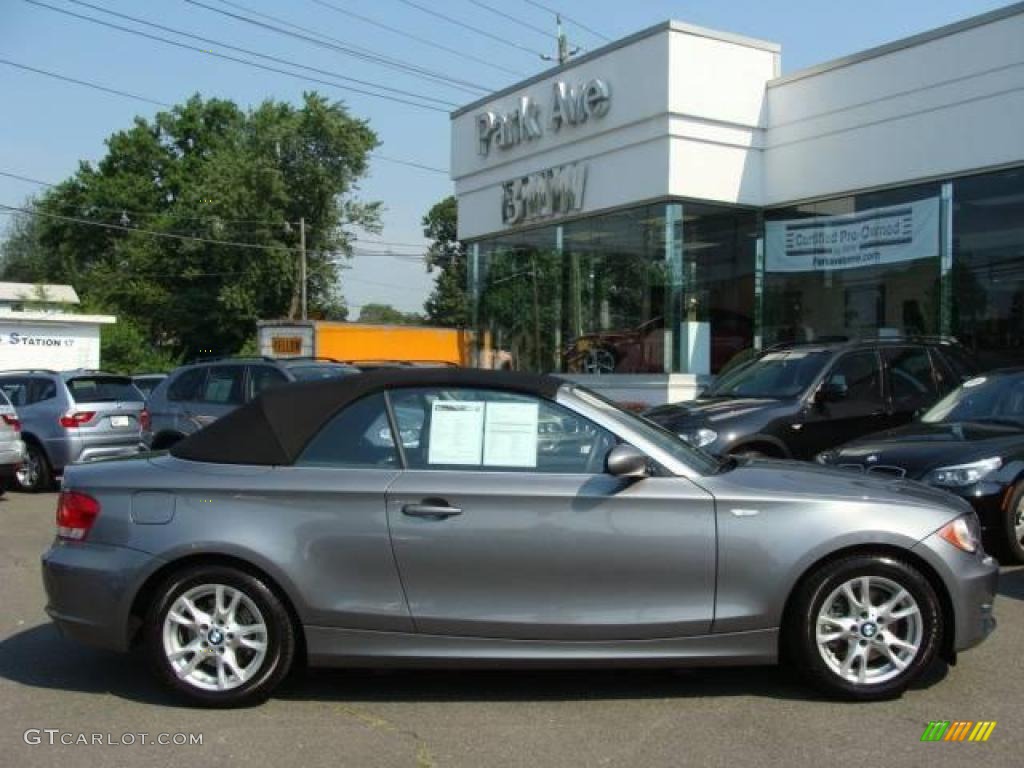 2009 1 Series 128i Convertible - Space Grey Metallic / Black photo #2