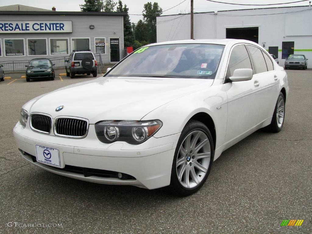 2003 7 Series 745i Sedan - Alpine White / Dark Beige/Beige III photo #1