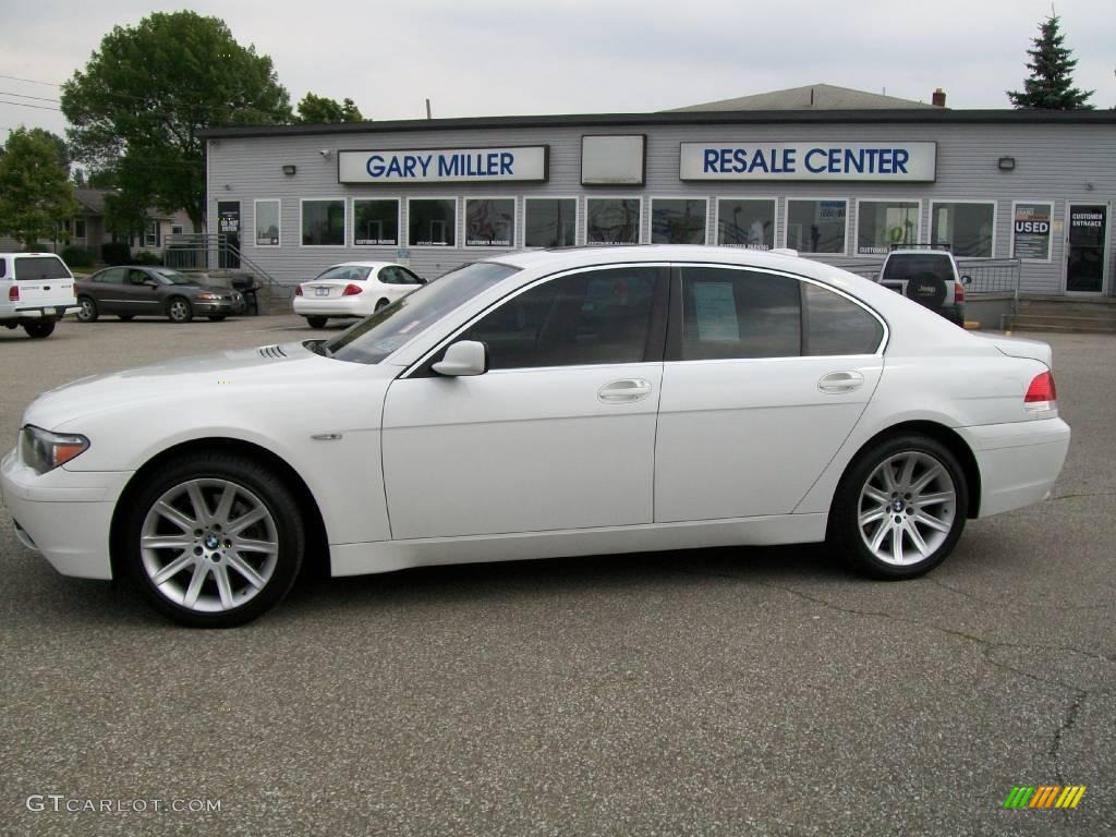 2003 7 Series 745i Sedan - Alpine White / Dark Beige/Beige III photo #2