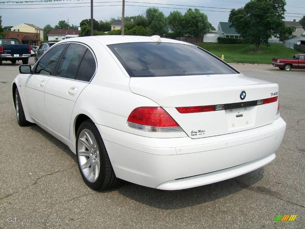 2003 7 Series 745i Sedan - Alpine White / Dark Beige/Beige III photo #3