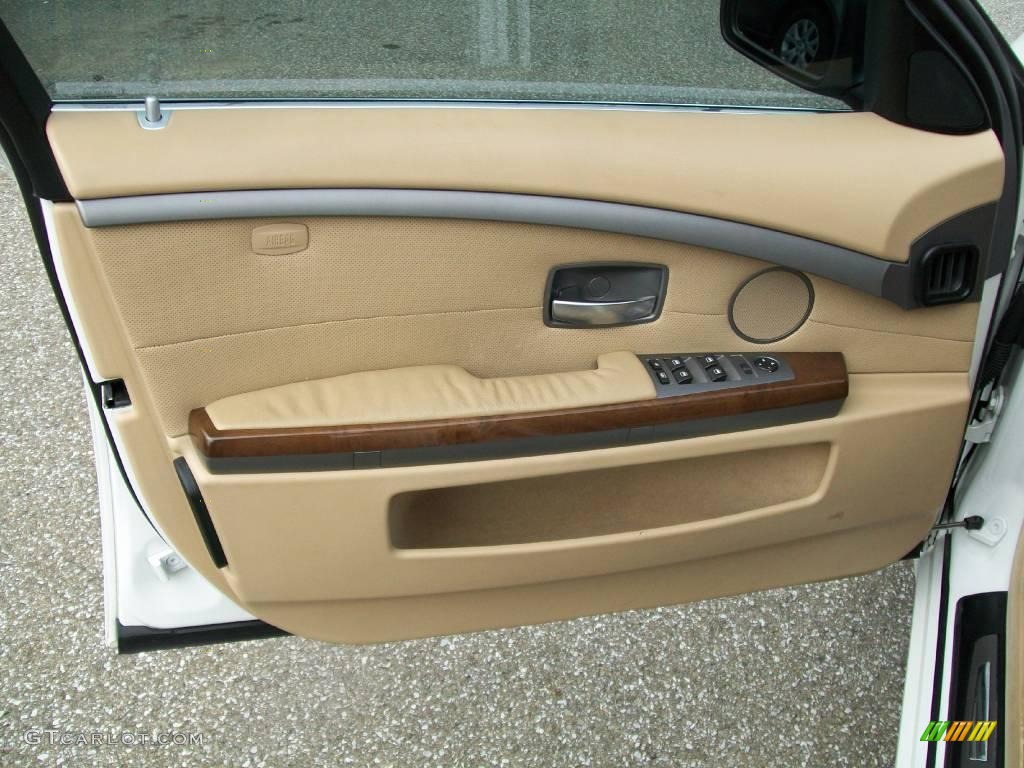 2003 7 Series 745i Sedan - Alpine White / Dark Beige/Beige III photo #10