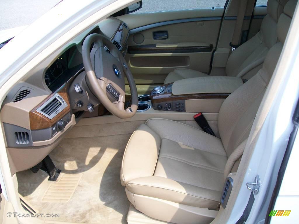 2003 7 Series 745i Sedan - Alpine White / Dark Beige/Beige III photo #12