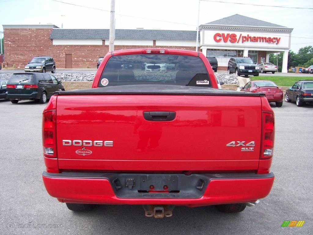 2003 Ram 1500 SLT Quad Cab 4x4 - Flame Red / Dark Slate Gray photo #9