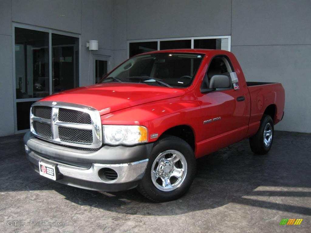 2004 Ram 1500 ST Regular Cab - Flame Red / Dark Slate Gray photo #1