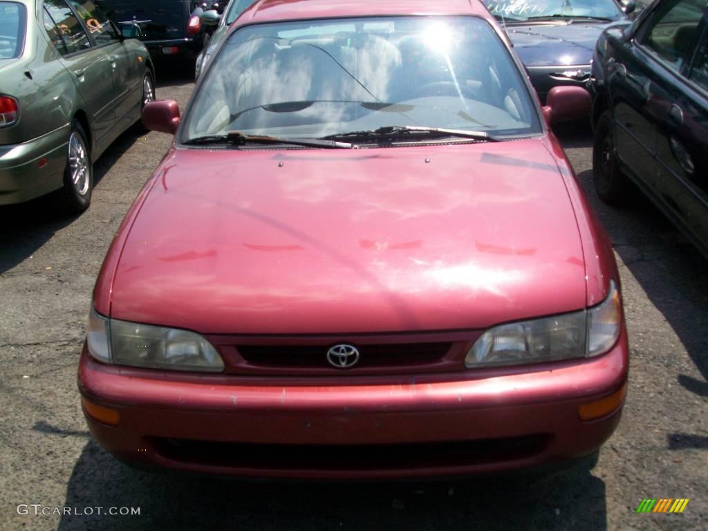 1997 Corolla DX - Sunfire Red Pearl Metallic / Gray photo #1