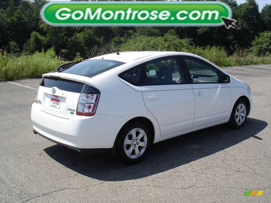2005 Prius Hybrid - Super White / Gray/Burgundy photo #2