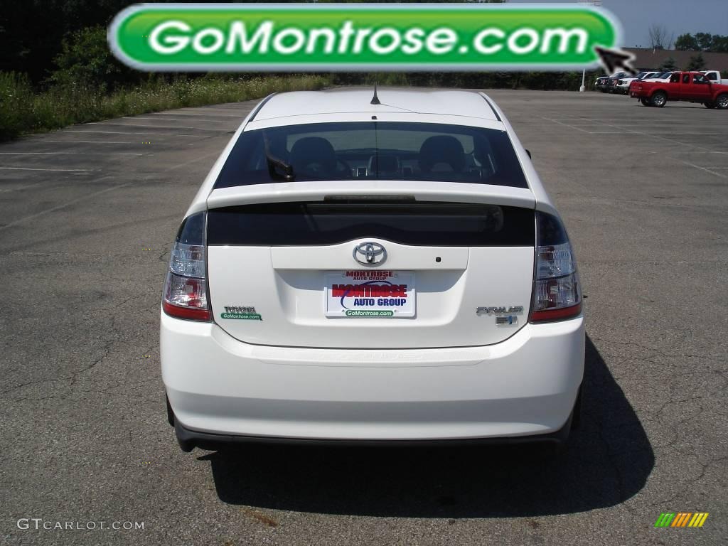 2005 Prius Hybrid - Super White / Gray/Burgundy photo #4