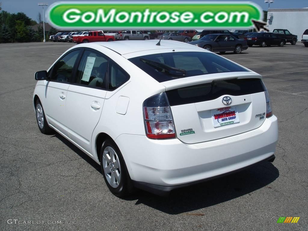 2005 Prius Hybrid - Super White / Gray/Burgundy photo #5