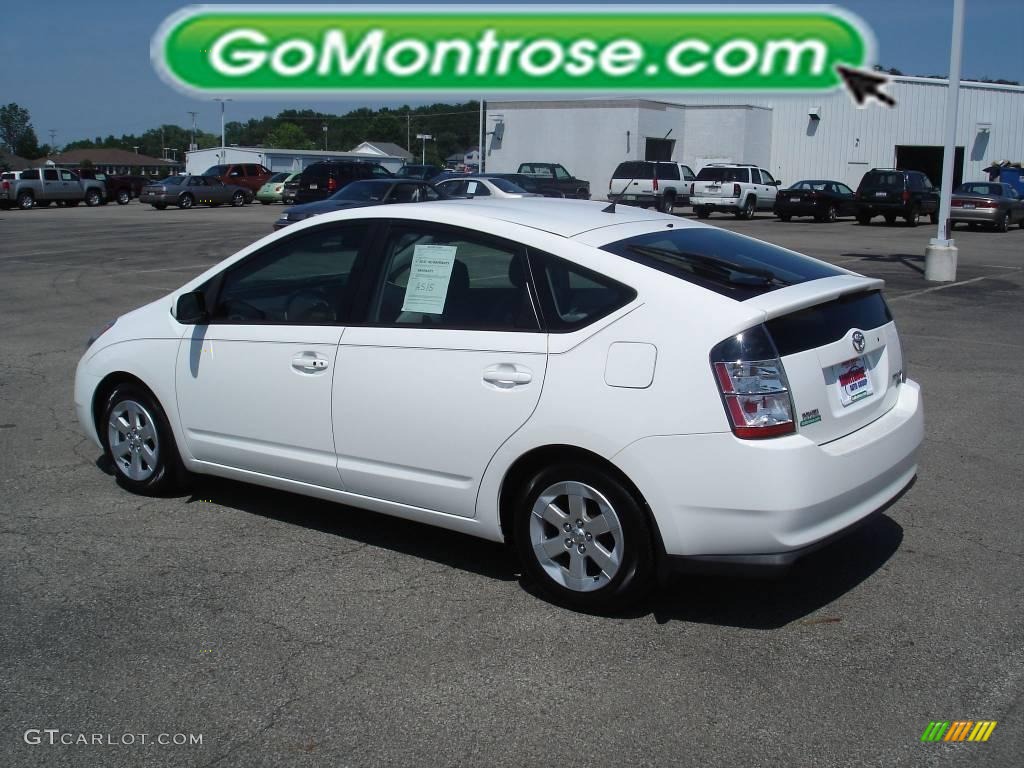2005 Prius Hybrid - Super White / Gray/Burgundy photo #6