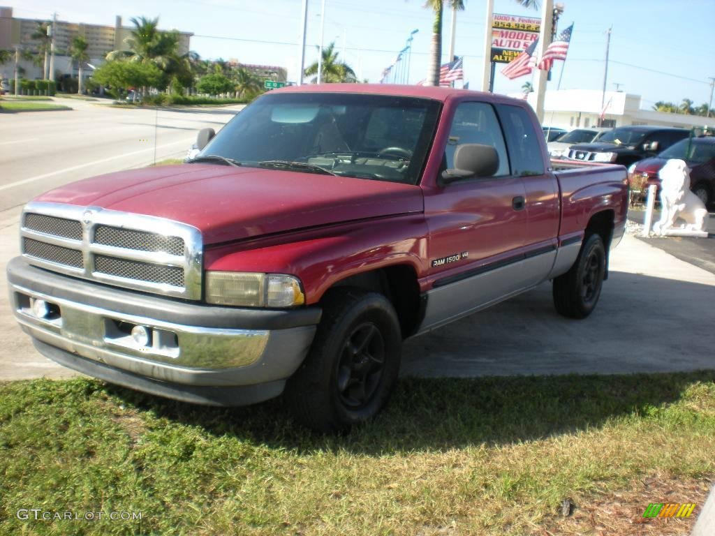 1999 Ram 1500 SLT Extended Cab - Metallic Red / Mist Gray photo #2