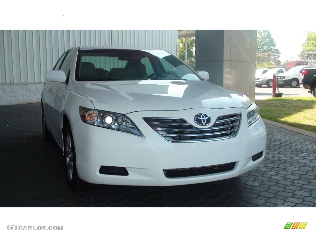 2009 Camry Hybrid - Super White / Ash photo #1