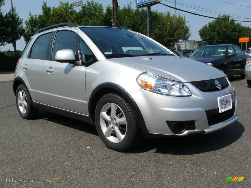 2007 SX4 AWD - Silky Silver Metallic / Black photo #3