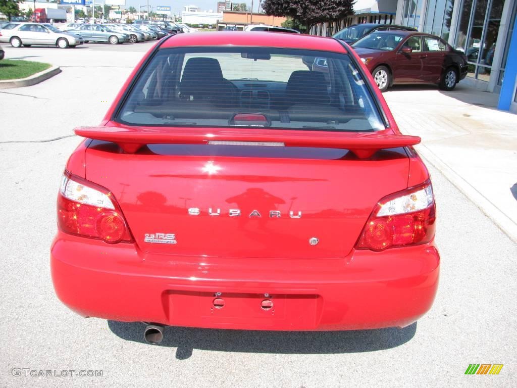 2005 Impreza 2.5 RS Sedan - San Remo Red / Black photo #5