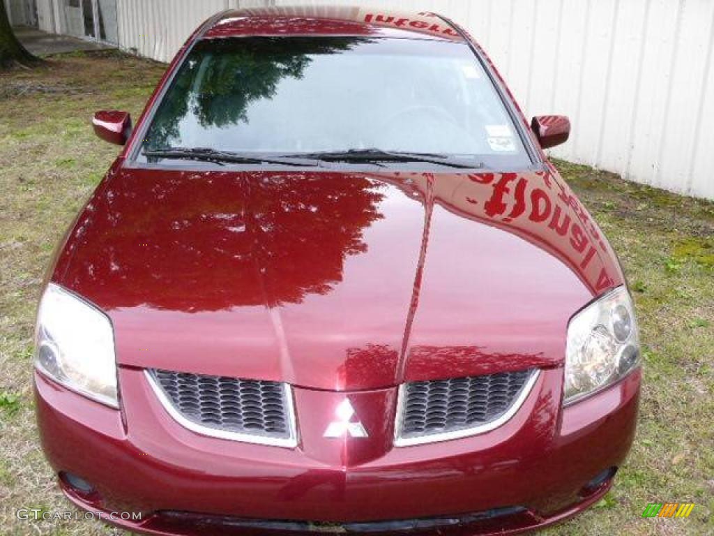 2006 Galant ES - Ultra Red Pearl / Gray photo #2