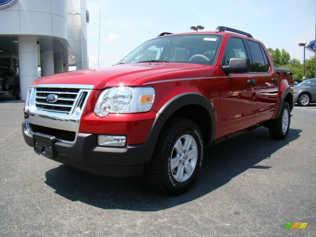 2009 Explorer Sport Trac XLT - Sangria Red Metallic / Camel photo #6