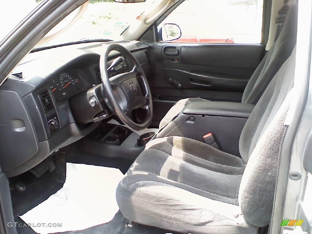 2003 Dakota SXT Regular Cab 4x4 - Graphite Metallic / Dark Slate Gray photo #5