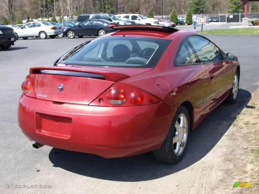 1999 Cougar V6 - Laser Red / Medium Parchment photo #4