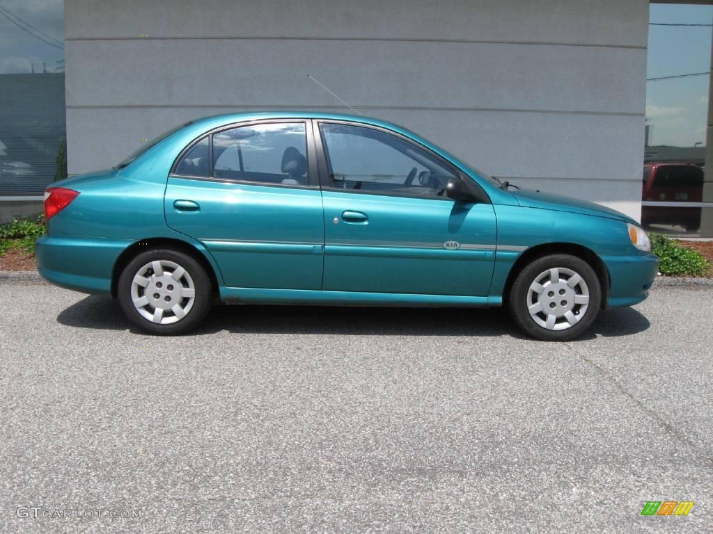 2002 Rio Sedan - Emerald Green / Gray photo #2