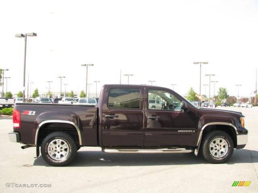 2008 Sierra 1500 SLE Crew Cab 4x4 - Dark Crimson Metallic / Light Titanium photo #4