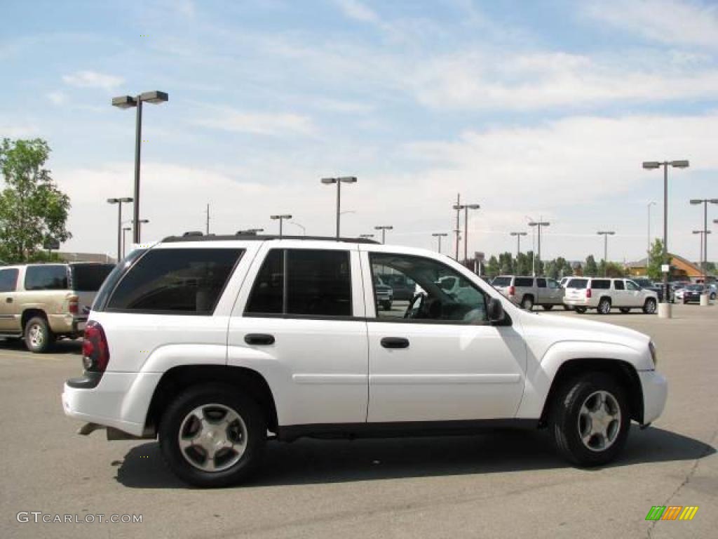 2008 TrailBlazer LS 4x4 - Summit White / Light Gray photo #4