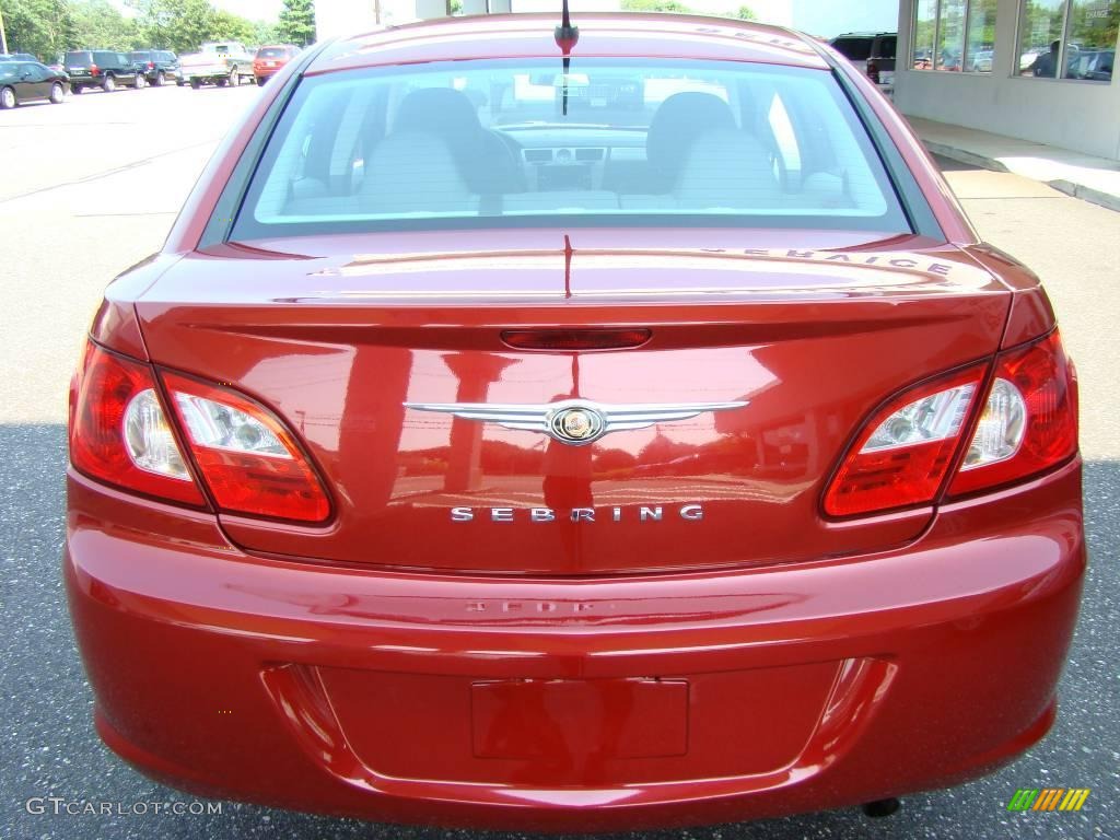 2008 Sebring LX Sedan - Inferno Red Crystal Pearl / Dark Slate Gray/Light Slate Gray photo #5