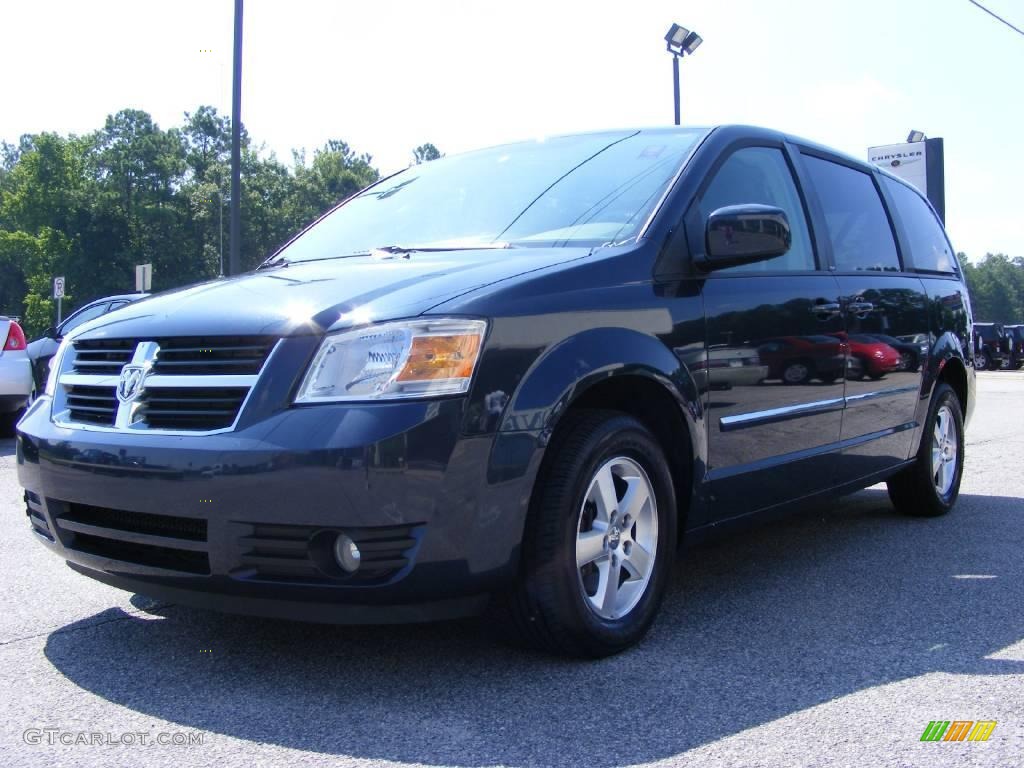 2008 Grand Caravan SXT - Modern Blue Pearl / Medium Slate Gray/Light Shale photo #4