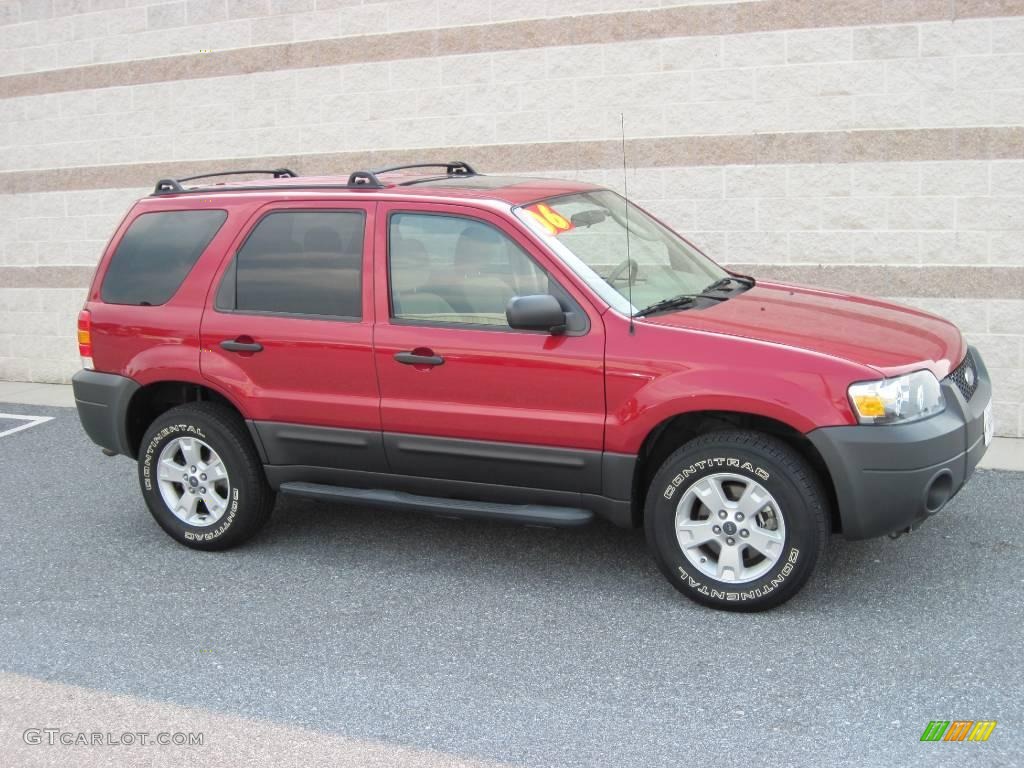 2006 Escape XLT V6 4WD - Redfire Metallic / Medium/Dark Pebble photo #1