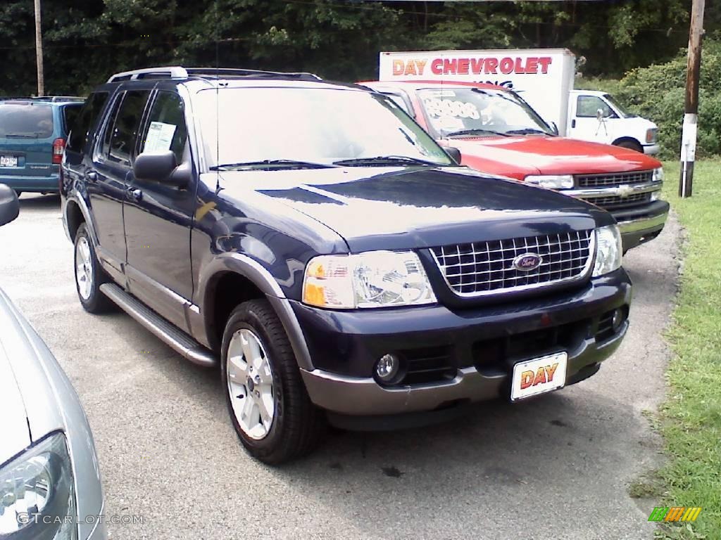 2003 Explorer XLT 4x4 - True Blue Metallic / Medium Parchment Beige photo #1