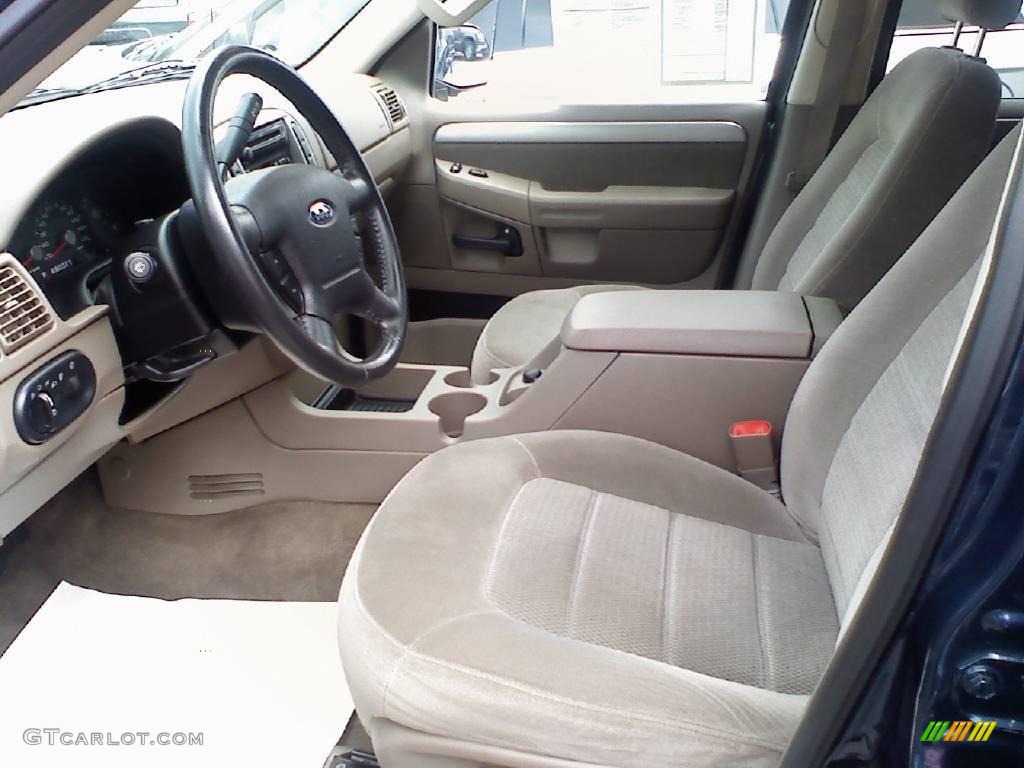 2003 Explorer XLT 4x4 - True Blue Metallic / Medium Parchment Beige photo #3