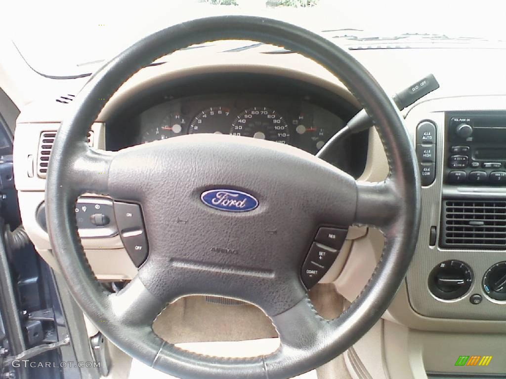 2003 Explorer XLT 4x4 - True Blue Metallic / Medium Parchment Beige photo #8