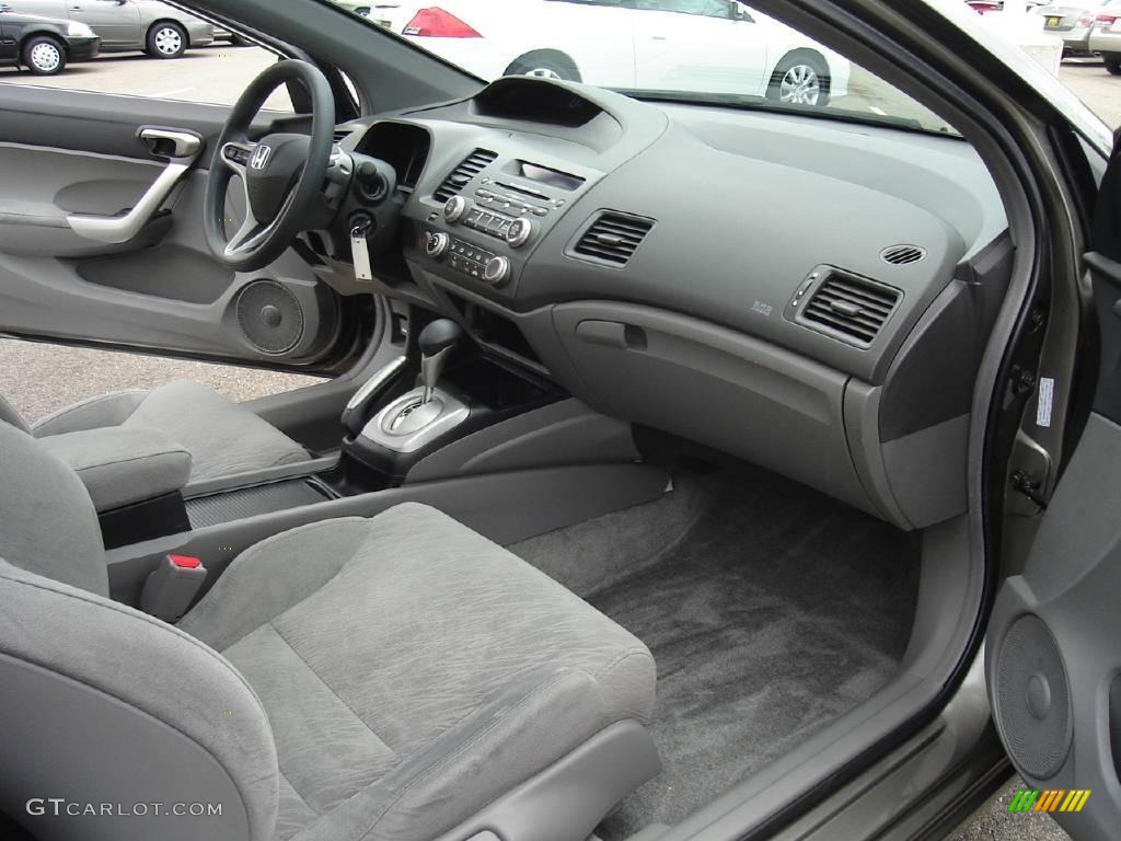 2007 Civic EX Coupe - Galaxy Gray Metallic / Gray photo #18