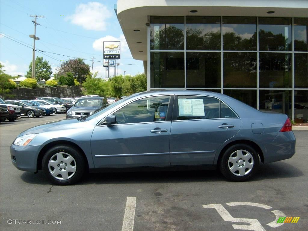 2007 Accord LX Sedan - Cool Blue Metallic / Gray photo #2