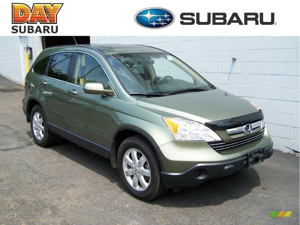 2007 CR-V EX-L 4WD - Green Tea Metallic / Ivory photo #1