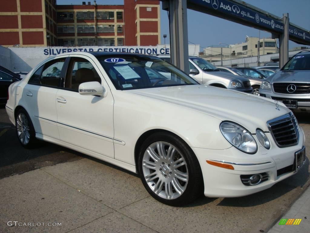 2007 E 350 Sedan - Arctic White / Cashmere photo #3