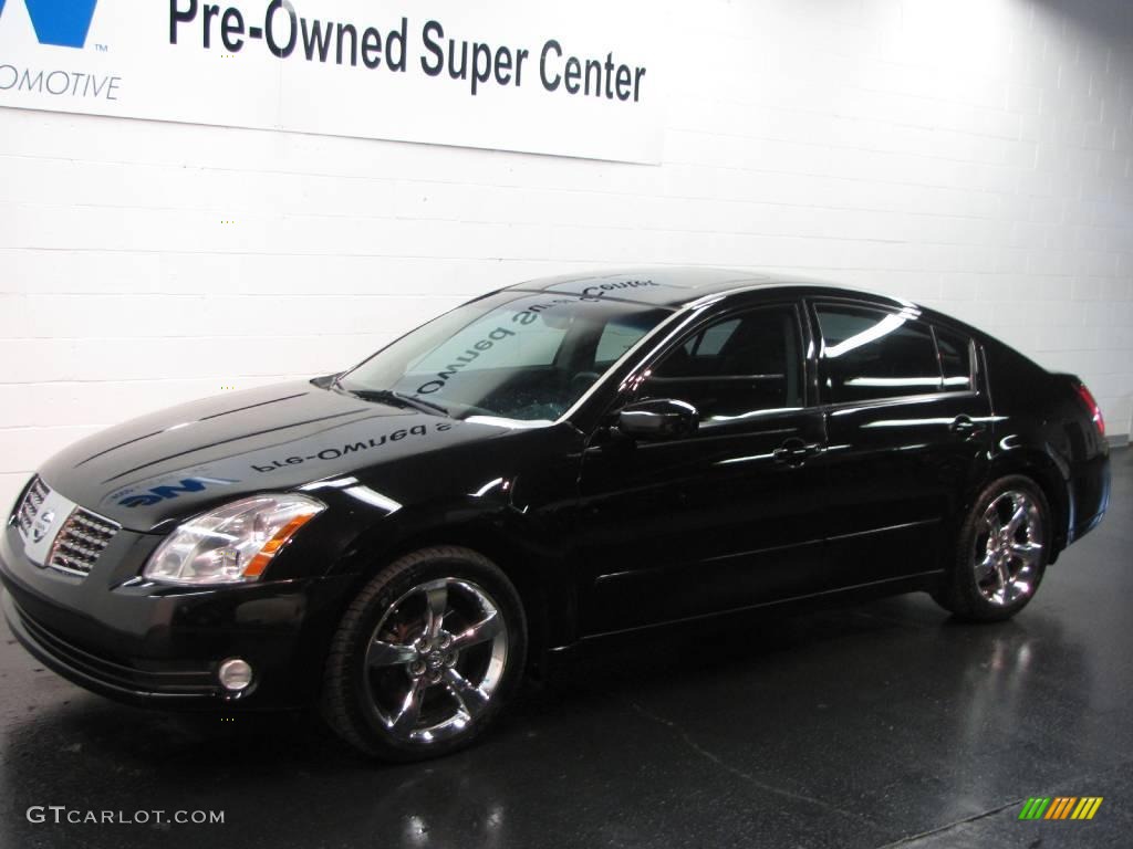 2006 Maxima 3.5 SL - Onyx Black / Black photo #2